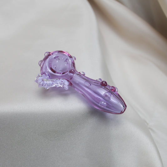 Neon Translucent Purple Glass Pipe | 4" Cute Purple Smoking Pipe - PinkRoyalGlass